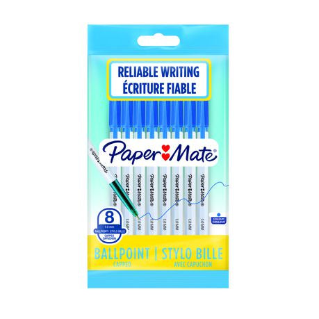 PAPER MATE 045 Capped Ball Pen - Blue 8's