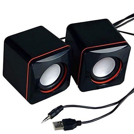 TUFF-LUV X1 USB Powered Mini Compact Stereo Speakers, 3.5mm Audio Input