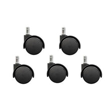 Load image into Gallery viewer, Set of 5 standard pin office chair castors/wheels with hood
