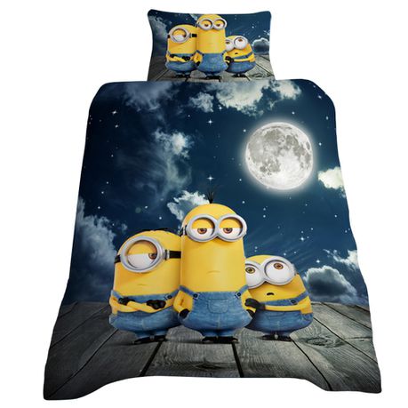 Minions Moonlighting 3D Printed Single Bed Duvet Cover Set Buy Online in Zimbabwe thedailysale.shop