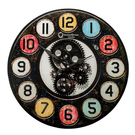 Quintessential Clocks Mechanical Gears Theme - Decorative Glass Wall Clock Buy Online in Zimbabwe thedailysale.shop