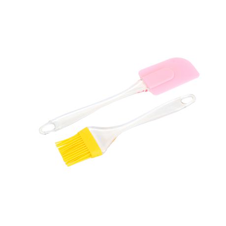 Silicone (Pink) Spatula and (Yellow) Basting Brush set Buy Online in Zimbabwe thedailysale.shop