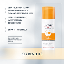 Load image into Gallery viewer, Eucerin Sun Face Oil Control Dry Touch SPF 50+ 50ml
