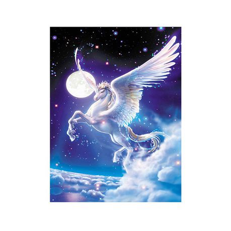 Diamond Painting DIY Kit, Round diamonds, 40x30cm- Pegasus and Moon Buy Online in Zimbabwe thedailysale.shop