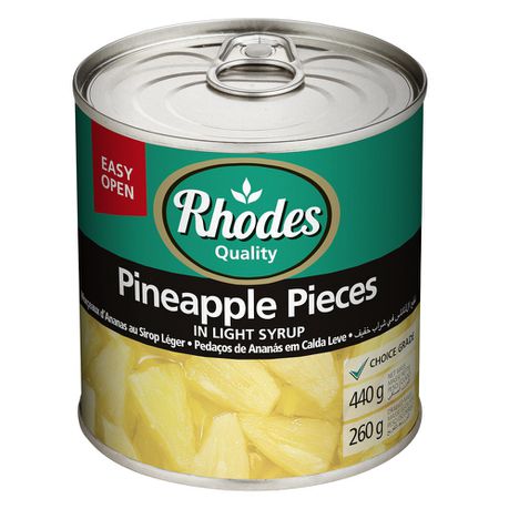 Rhodes - Pineapple Pieces in Light Syrup 12x440g Buy Online in Zimbabwe thedailysale.shop