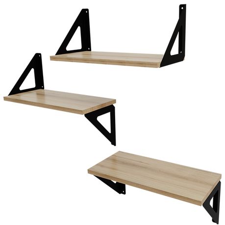 Décor Essential 002-Wood Wall Shelves Set Buy Online in Zimbabwe thedailysale.shop