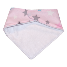 Load image into Gallery viewer, Bandana Bib Pink Stars
