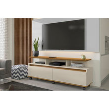 Load image into Gallery viewer, Linx Rack Texas Entertainment TV Stand - White &amp; Brown
