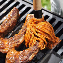 Load image into Gallery viewer, Lifespace 45cm BBQ braai basting mop brush with 3 spare heads
