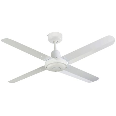 Zebbies Lighting - Luca - 65W White Ceiling Fan with No Light Buy Online in Zimbabwe thedailysale.shop