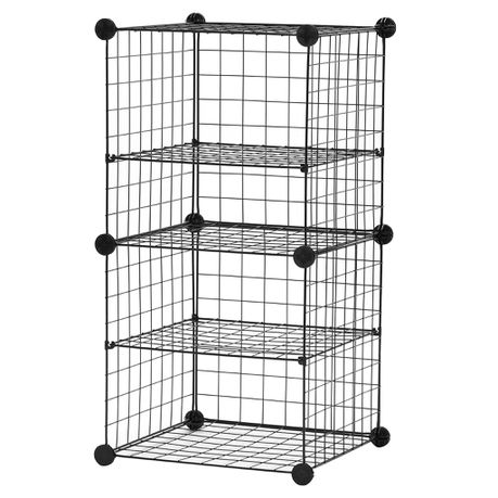 Gretmol Modular Wire Storage Cubes & Dividers - Black