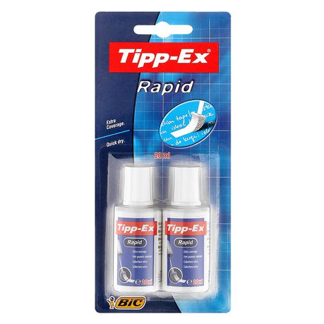 Tipp-Ex Rapid Correction Fluid 20ml - Pack of 2 - Wedge foam applicator