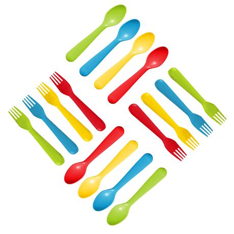 Plastic Toddler Utensils Set 8 Kids Forks and 8 Kids Spoons BPA Free Buy Online in Zimbabwe thedailysale.shop