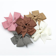 Load image into Gallery viewer, Bum Bum Baby Soft Multi Colour Grosgrain Hair Bows (Pack of 5)
