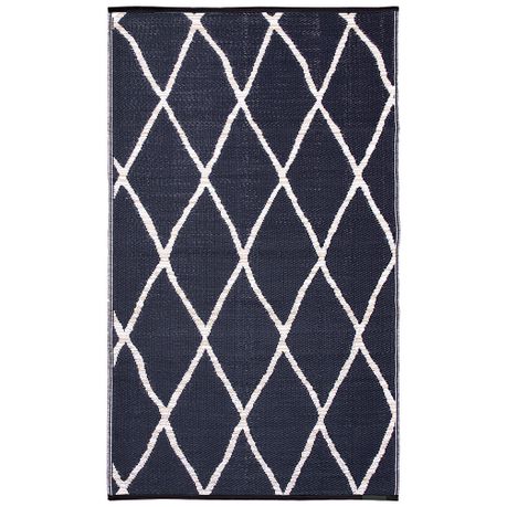 Fab Habitat Outdoor / Indoor Rug Nairobi Natural & Black Buy Online in Zimbabwe thedailysale.shop