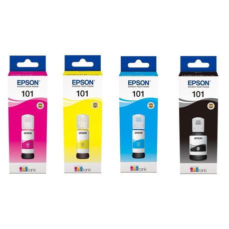 Epson 101 Ecotank -4 Pack (BK/C/M/Y) Buy Online in Zimbabwe thedailysale.shop