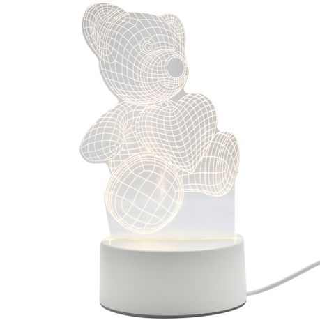 3D LED Optical Illusion Creative Lamp -Heart Teddie Buy Online in Zimbabwe thedailysale.shop