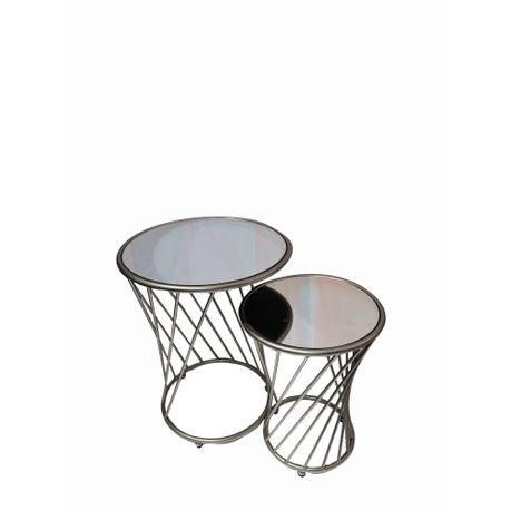 HOUSTON SPHERE STYLE TABLE SET / SHI8-ST4- Silver