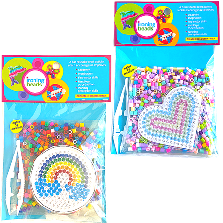 JKA - Rainbow & Heart - Double Combo Kit - Iron On Bead Craft Toy