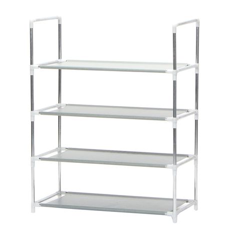 Gretmol 4 Tier Stackable Shoe Rack - Grey