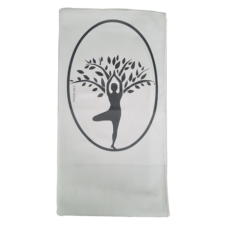 ThatGr8 Dance Of Life Light Grey Jumbo Sand Free Suede Microfiber Towel