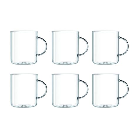 Leonardo Glass Mug with Handle Transparent NOVO 570ml – Set of 6 Buy Online in Zimbabwe thedailysale.shop