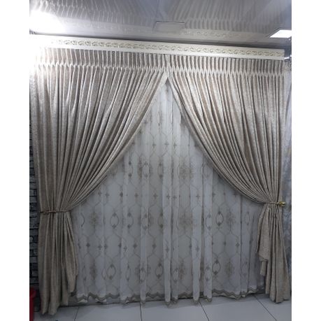 Waterfall Cream Curtains Buy Online in Zimbabwe thedailysale.shop