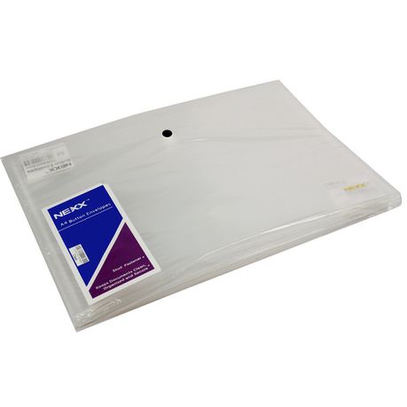 NEXX A4 Button Envelope Clear (Pack of 5) Buy Online in Zimbabwe thedailysale.shop