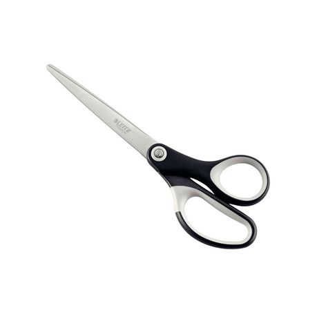 Leitz: Titanium Coated S/Steel Paper/Fabric Scissor 180mm Black Soft Grip