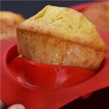 Load image into Gallery viewer, Silicone Cake Baking Mould Round Muffin Cupcake x6 Tarts Fondant
