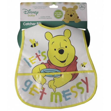 Winnie the Pooh 'Messy' Catcher Bib Buy Online in Zimbabwe thedailysale.shop