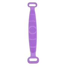 Load image into Gallery viewer, Silica Gel Bath Towel Rub Brush Back Scrubber - Purple
