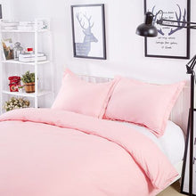 Load image into Gallery viewer, Wrinkle Resistant Egyptian Comfort Duvet Cover - Cool Pink - Three Quarter
