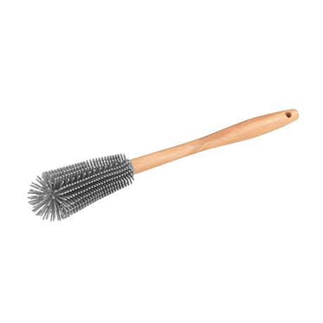 Wenko - Washing-Up Brush - Silicone & Beechwood - Grey