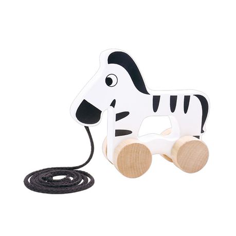 Nuovo Wooden Pull Along - Zebra