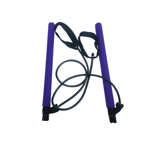 Portable Fitness Exercise Pilates Bar Stick with Resistance Band Buy Online in Zimbabwe thedailysale.shop