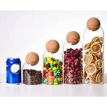 Load image into Gallery viewer, DH - Kitchen and Pantry Glass Storage Containers with Wooden Sealing Balls
