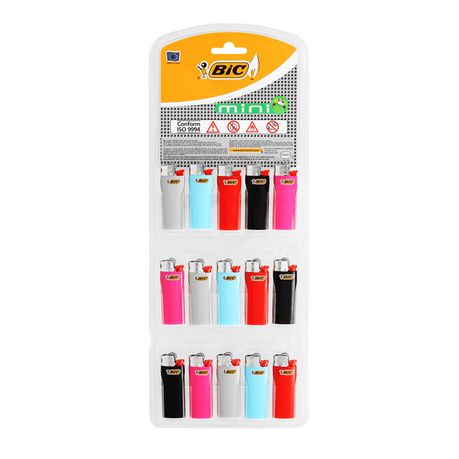 BIC J5 Mini Lighter Display Pack of 15 Buy Online in Zimbabwe thedailysale.shop