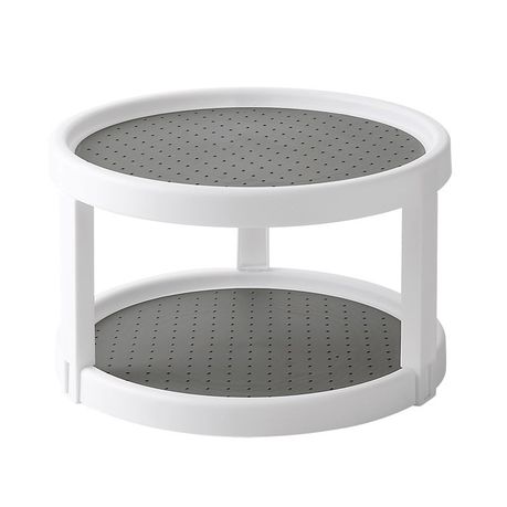 Grey Two- tier Lazy Susan Turn Table Organiser Buy Online in Zimbabwe thedailysale.shop