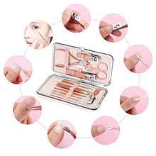 Load image into Gallery viewer, 12 Piece Quality Manicure &amp; Pedicure Set Nail Clipper Kit - Rose Gold
