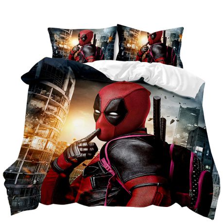 Deadpool 3D Printed Double Bed Duvet Cover Set Buy Online in Zimbabwe thedailysale.shop