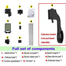 Load image into Gallery viewer, Bicycle Speedometer Bike Computer Wireless Waterproof Large LCD
