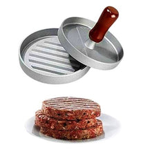 Load image into Gallery viewer, Aluminium Burger Patty Maker with Wooden Handle
