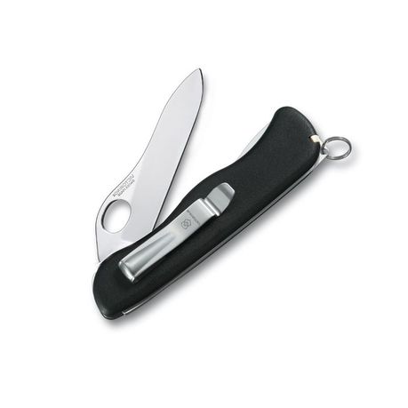 Victorinox Sentinel Clip One Hand w/Liner Lock Blade Plain Black 111mm Buy Online in Zimbabwe thedailysale.shop