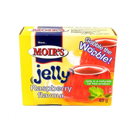 Moir's Jelly - Raspberry Flavour (6 x 80g)