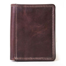 Load image into Gallery viewer, Nuvo - 141 Genuine Leather Men&#39;s bi Fold Wallet - Brown
