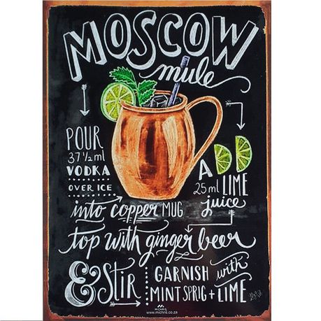 Vintage Metal Tin Signs - Moscow Mule - Pub Decorative Metal Plates Buy Online in Zimbabwe thedailysale.shop