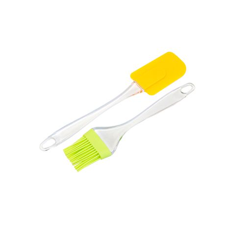 Silicone (Yellow) Spatula and (Green) Basting Brush set Buy Online in Zimbabwe thedailysale.shop