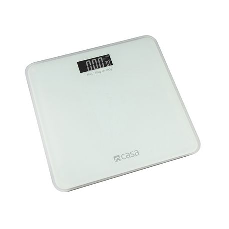 CASA Electronic Bathroom (Round Edge) Glass Scale - BIANCO Buy Online in Zimbabwe thedailysale.shop