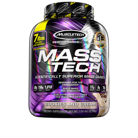 MuscleTech Mass-Tech Performance Series Cookies & Cream - 3.18kg Buy Online in Zimbabwe thedailysale.shop